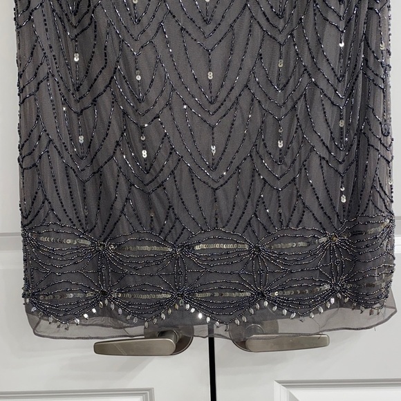 Pisarro Nights Charcoal Sequin Long Sleeve Dress - Picture 5 of 8